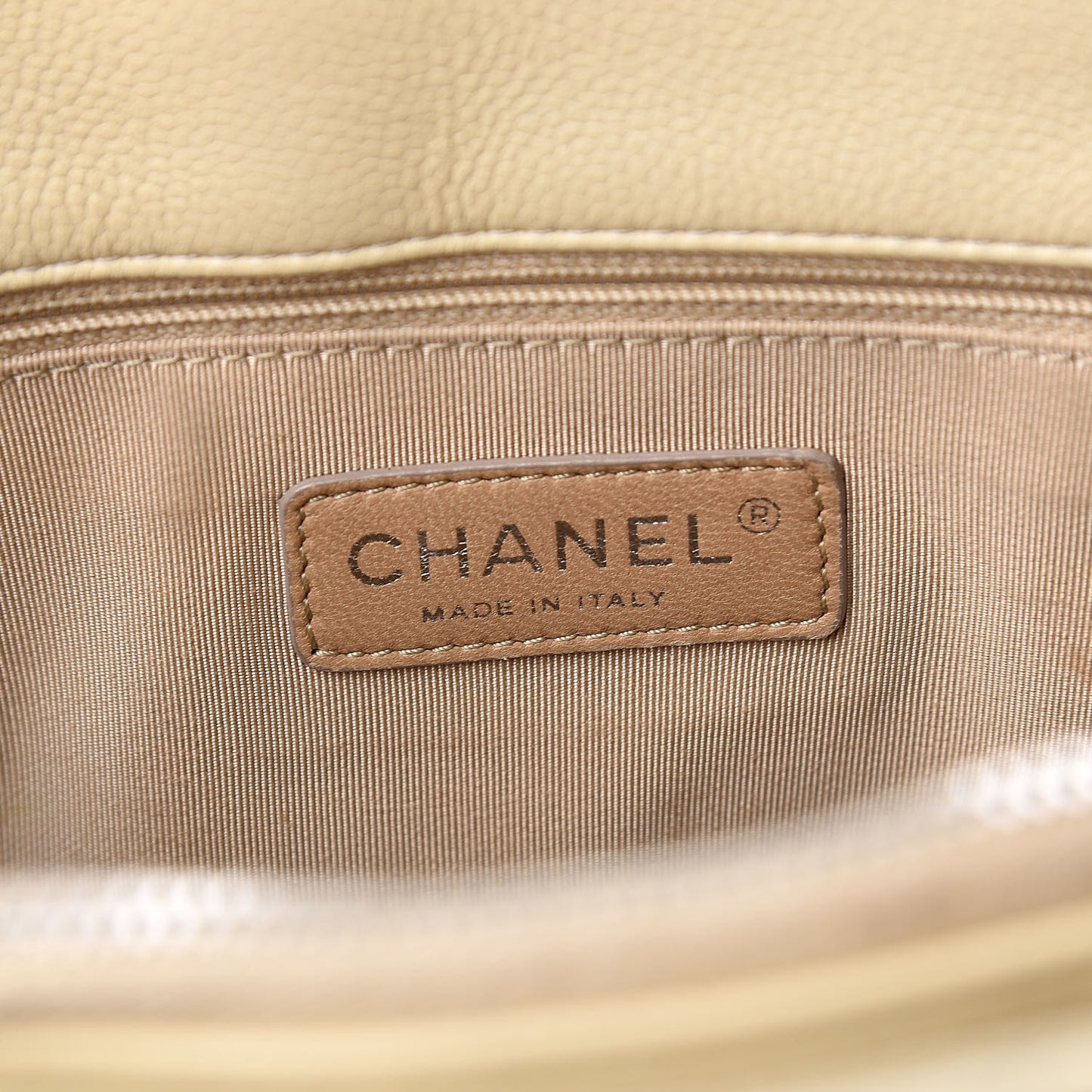 Caviar Quilted Grand Shopping Tote GST Beige Clair