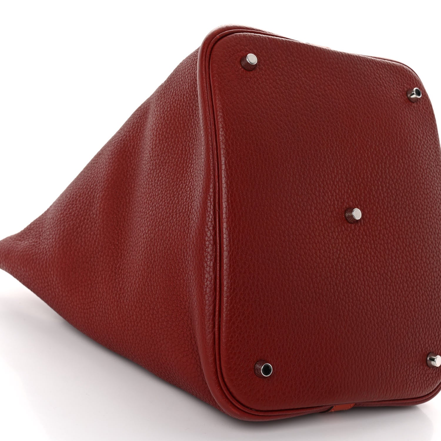 Hermes Taurillon Clemence Swift Picotin Lock 26 GM Rouge H Brique 9 of 12