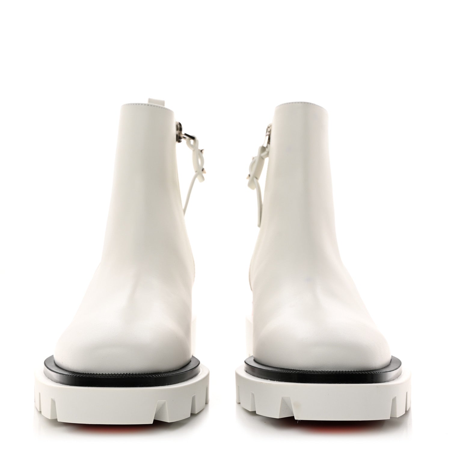 Christian Louboutin Calfskin Maxiboot Boots 38.5 Bianco 2 of 10
