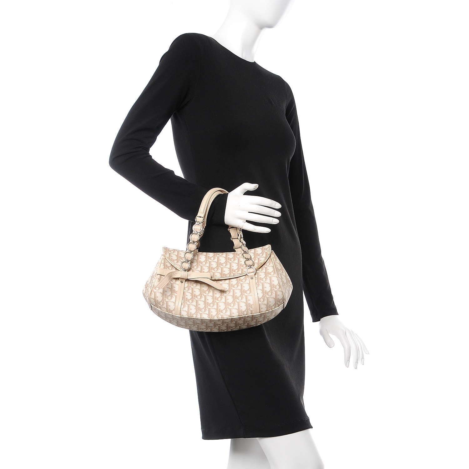 Christian Dior Monogram Romantique Trotter Bag Beige 2 of 9