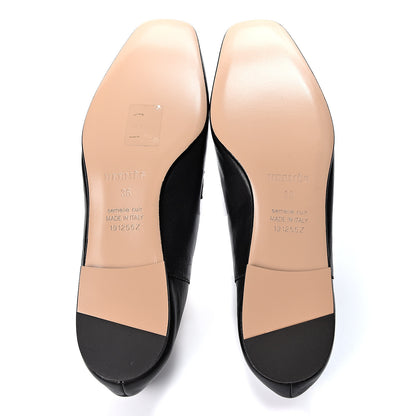 Hermes Goatskin Womens Time Loafers 36 Black 6 of 10