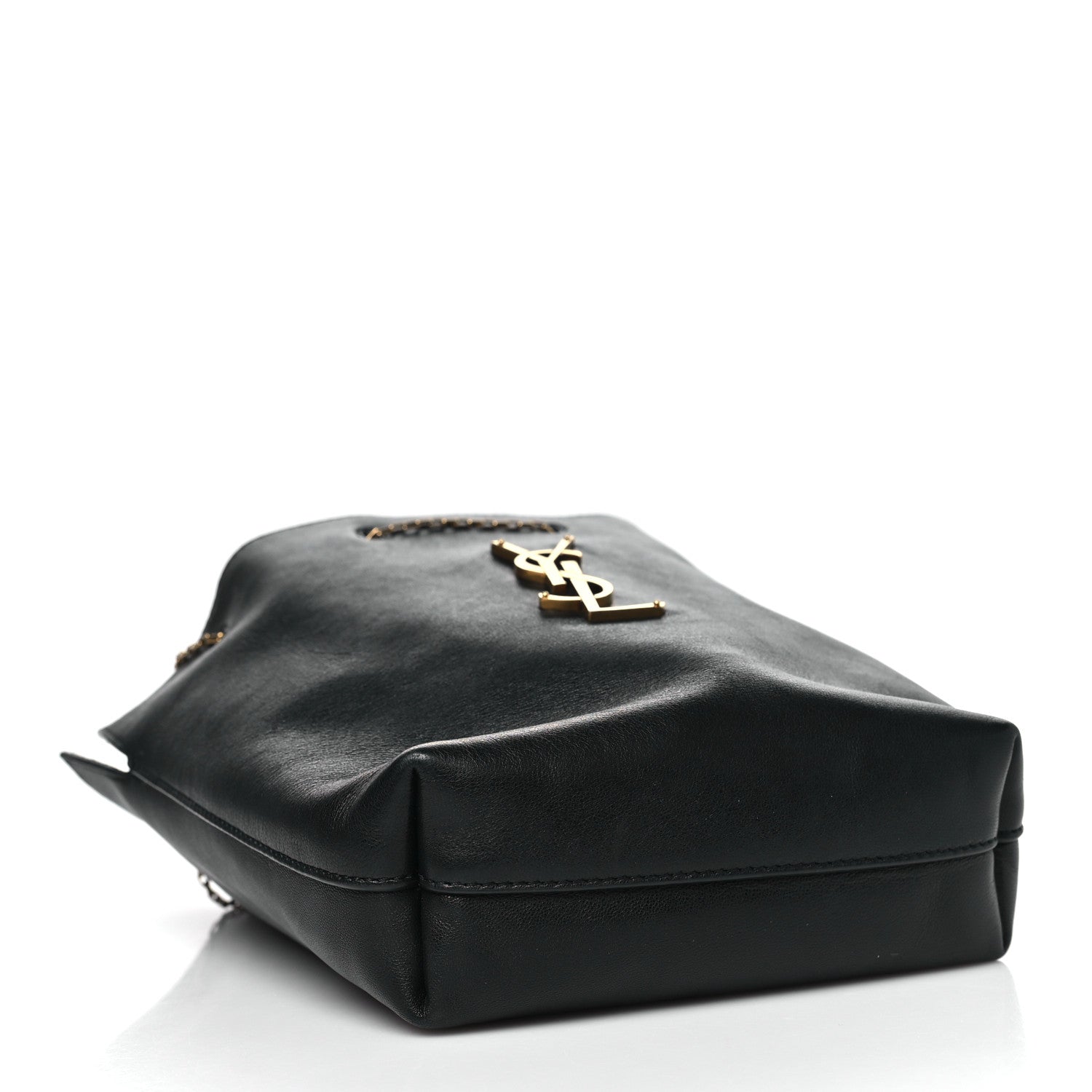 Saint Laurent Lambskin Pochon Shoulder Bag Black 4 of 9