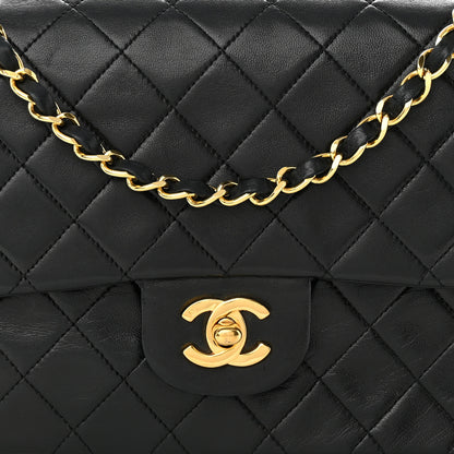 Chanel Lambskin Quilted Medium Double Flap Black 7 of 9