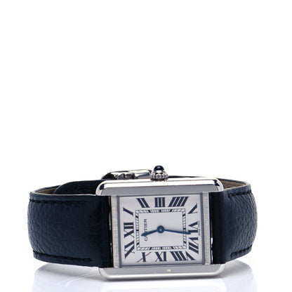 Cartier Stainless Steel Calfskin 24mm Tank Solo Quartz Watch 2 of 5
