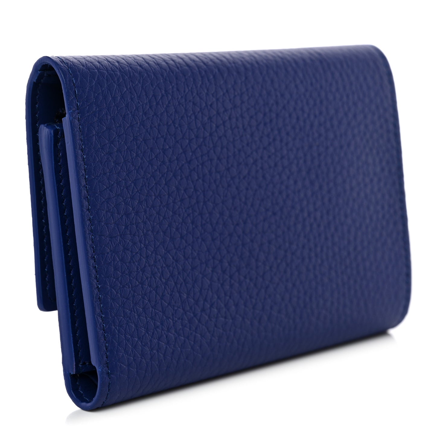 Taurillon Capucines Compact Wallet Blue