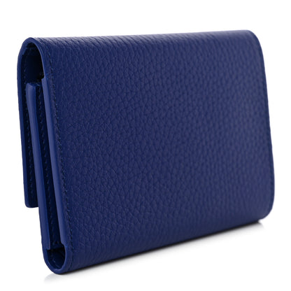 Louis Vuitton Taurillon Capucines Compact Wallet Blue 3 of 8