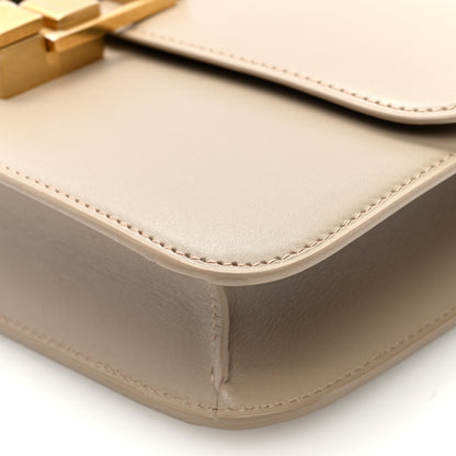 Saint Laurent Smooth Calfskin Le Carre Satchel Dark Beige 9 of 9