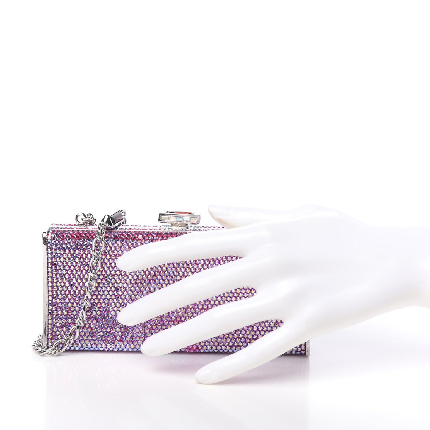 Swarovski Crystal Minaudiere Clutch Pink