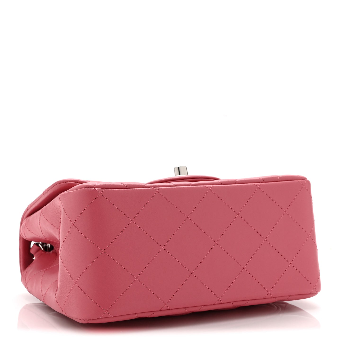 Lambskin Quilted Mini Square Flap Pink