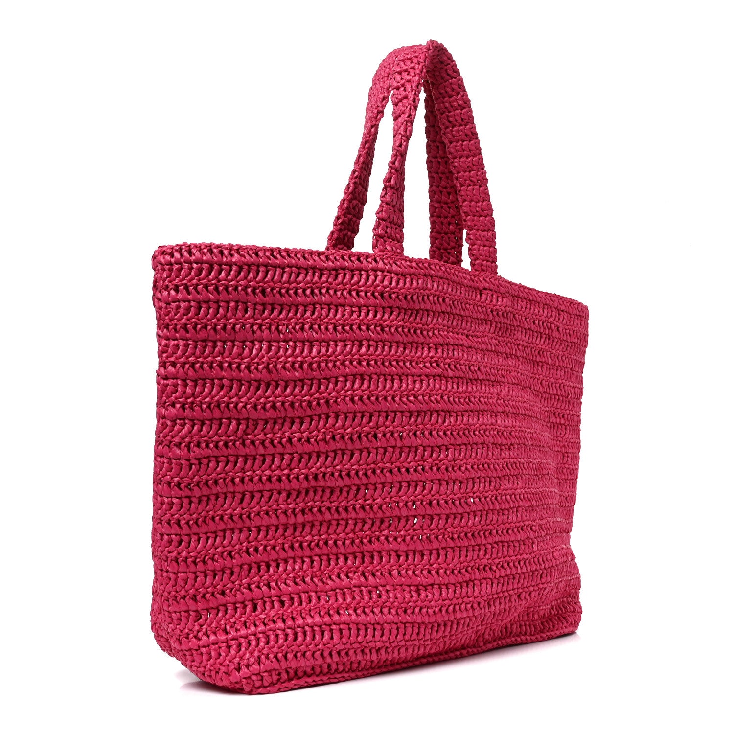 Saint Laurent Raffia Rive Gauche Tote Pink 3 of 11