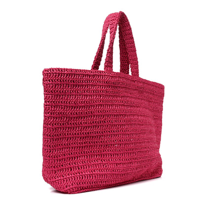 Saint Laurent Raffia Rive Gauche Tote Pink 3 of 11