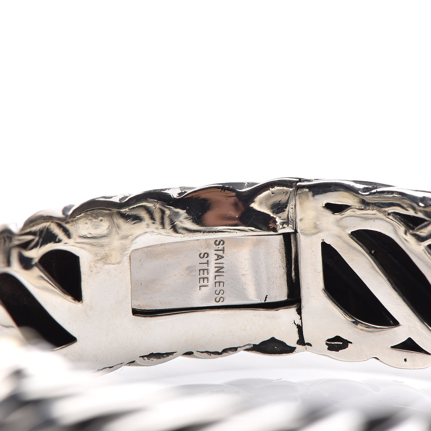 David Yurman Sterling Silver 18K Yellow Gold 15mm Sculpted Cable Cuff Bracelet 5 of 5