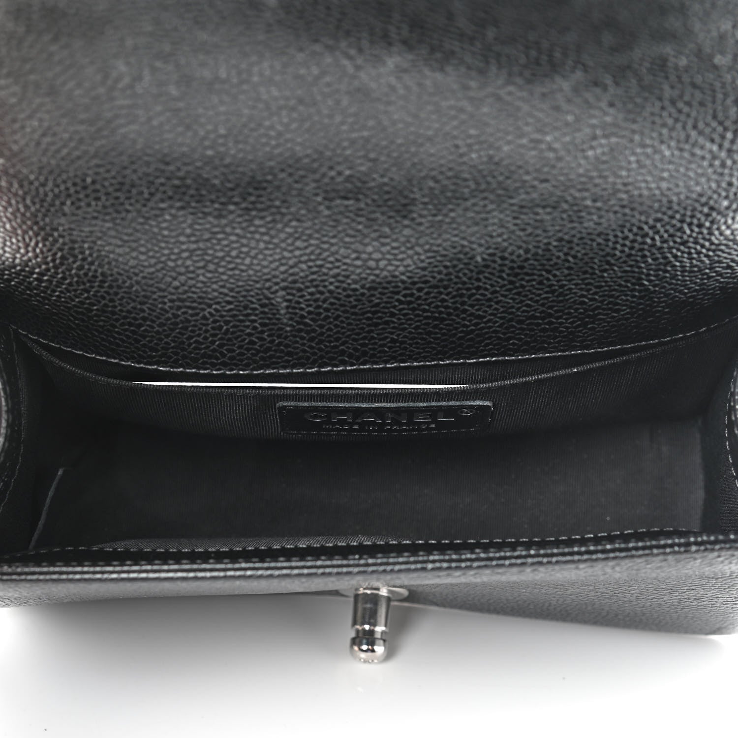 Chanel Caviar Chevron Quilted Small Boy Flap Black 5 of 9