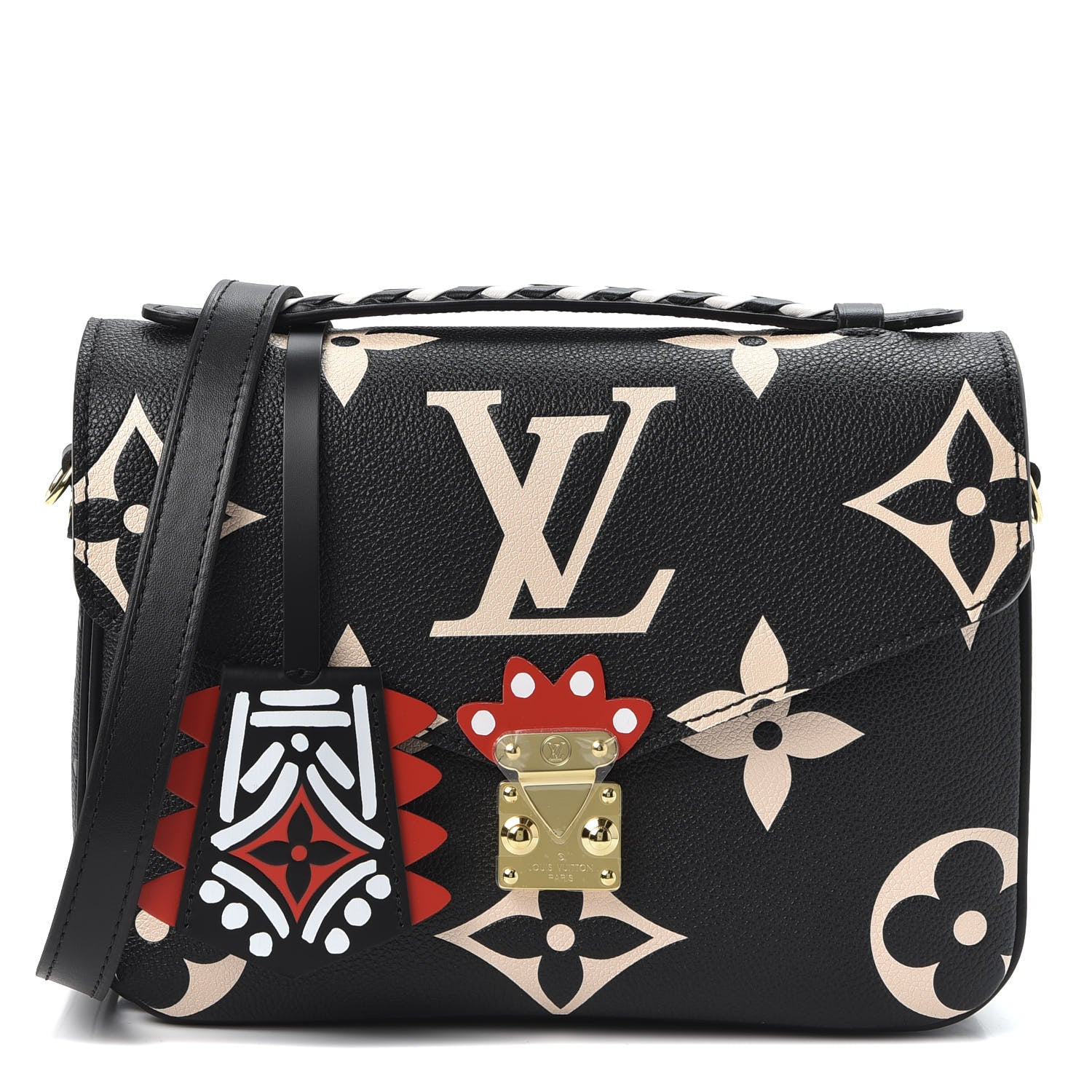 Louis Vuitton Empreinte Monogram Giant Crafty Pochette Metis Black Creme 1 of 8