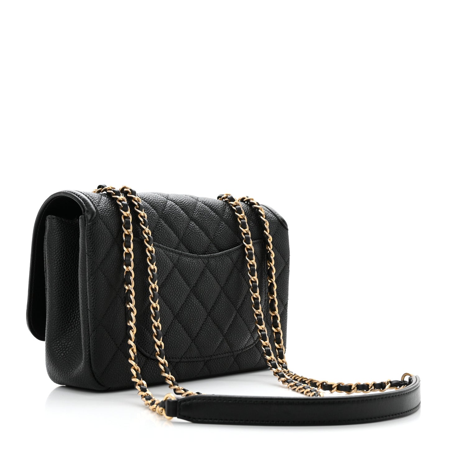 Caviar Quilted Small CC Filigree Flap Black