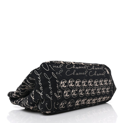 Chanel Canvas Camellia Flower Tote Black 4 of 9