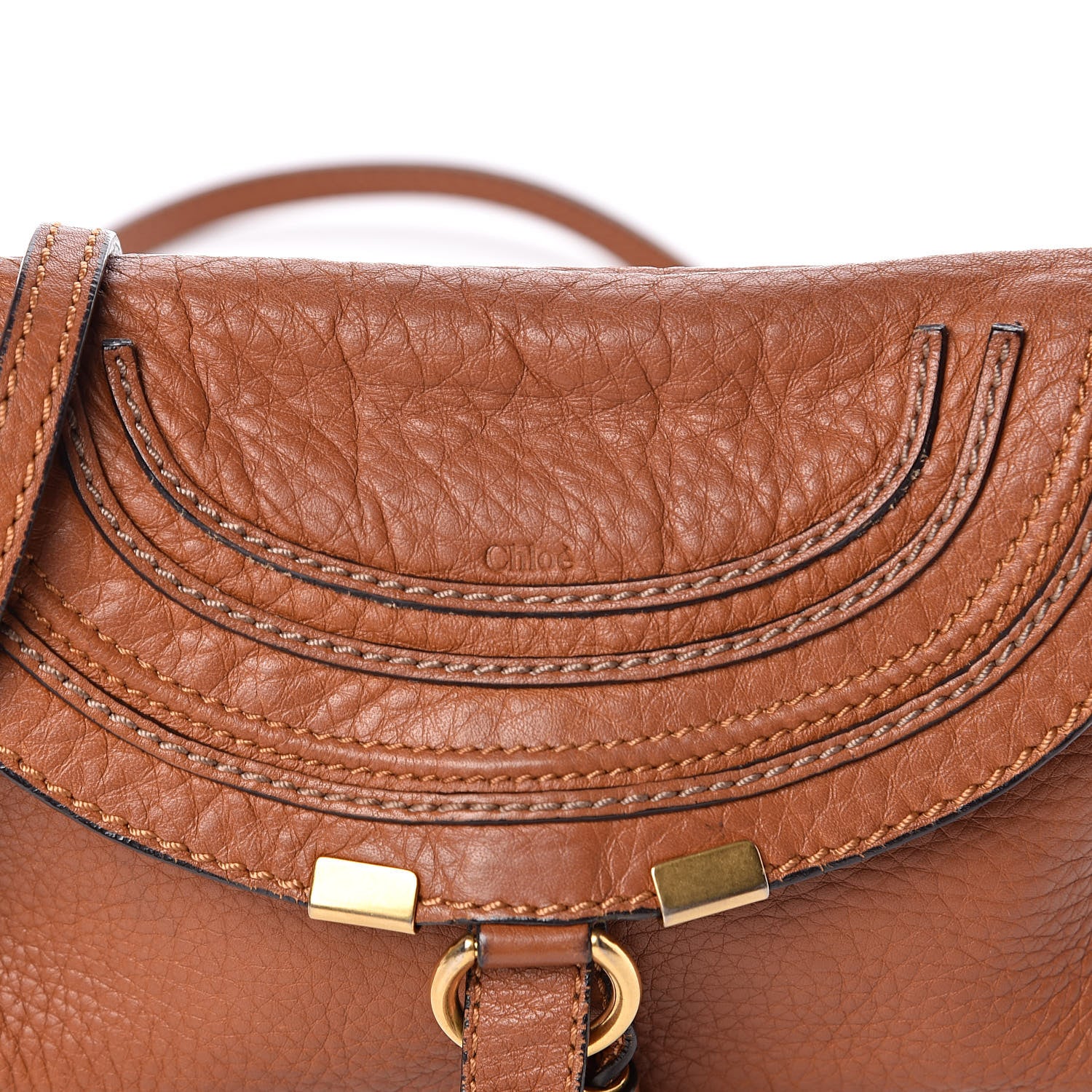 Chloe Calfskin Marcie Pochette Crossbody Bag Tan 12 of 12