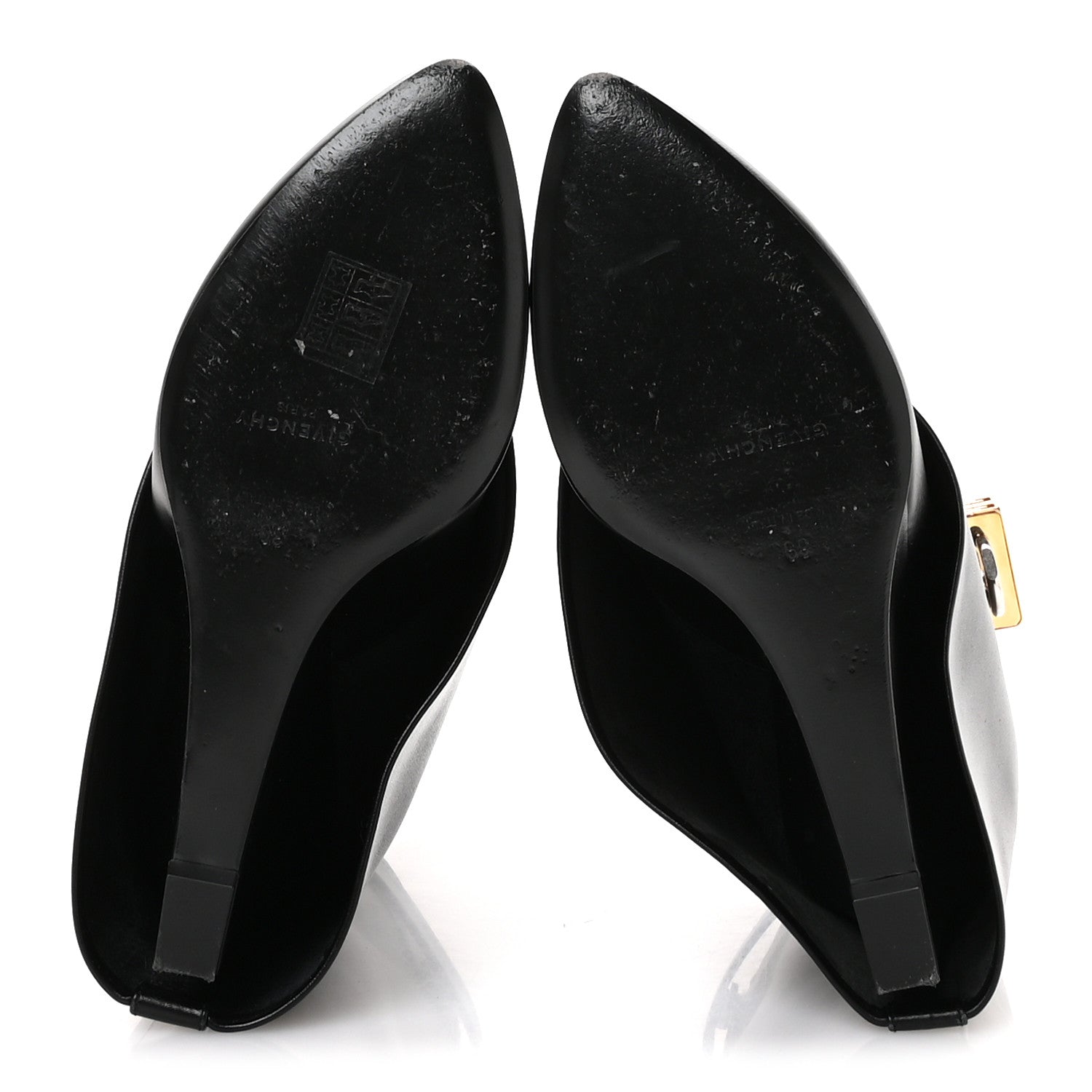 Givenchy Calfskin Shark Lock Ankle Boots 39.5 Black 1814999