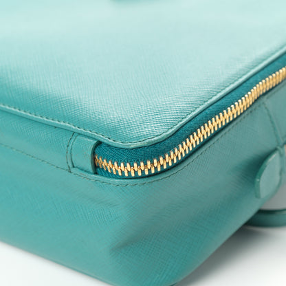 Prada Saffiano Double Zip Camera Bag Turchese 12 of 17