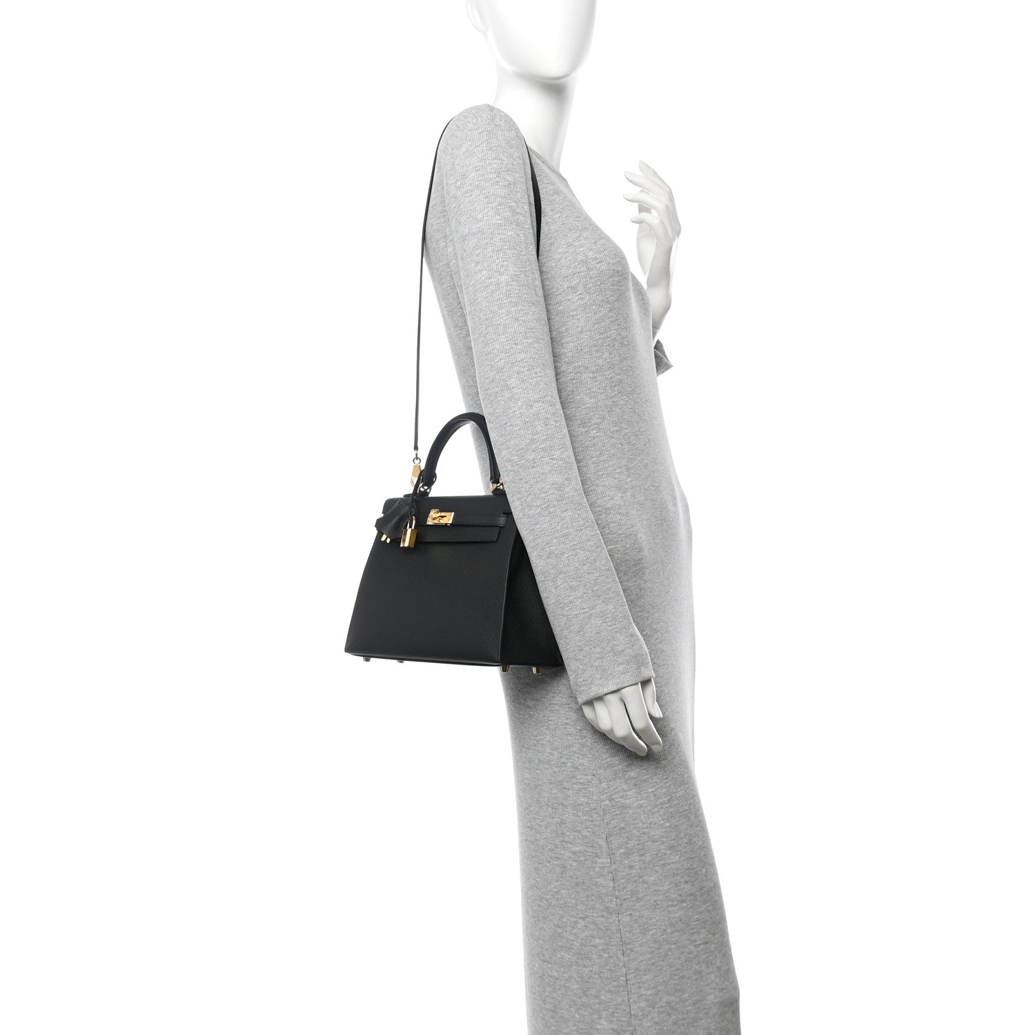 Hermes Epsom Kelly Sellier 25 Black 2 of 11