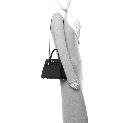 Hermes Epsom Kelly Sellier 25 Black 2 of 11