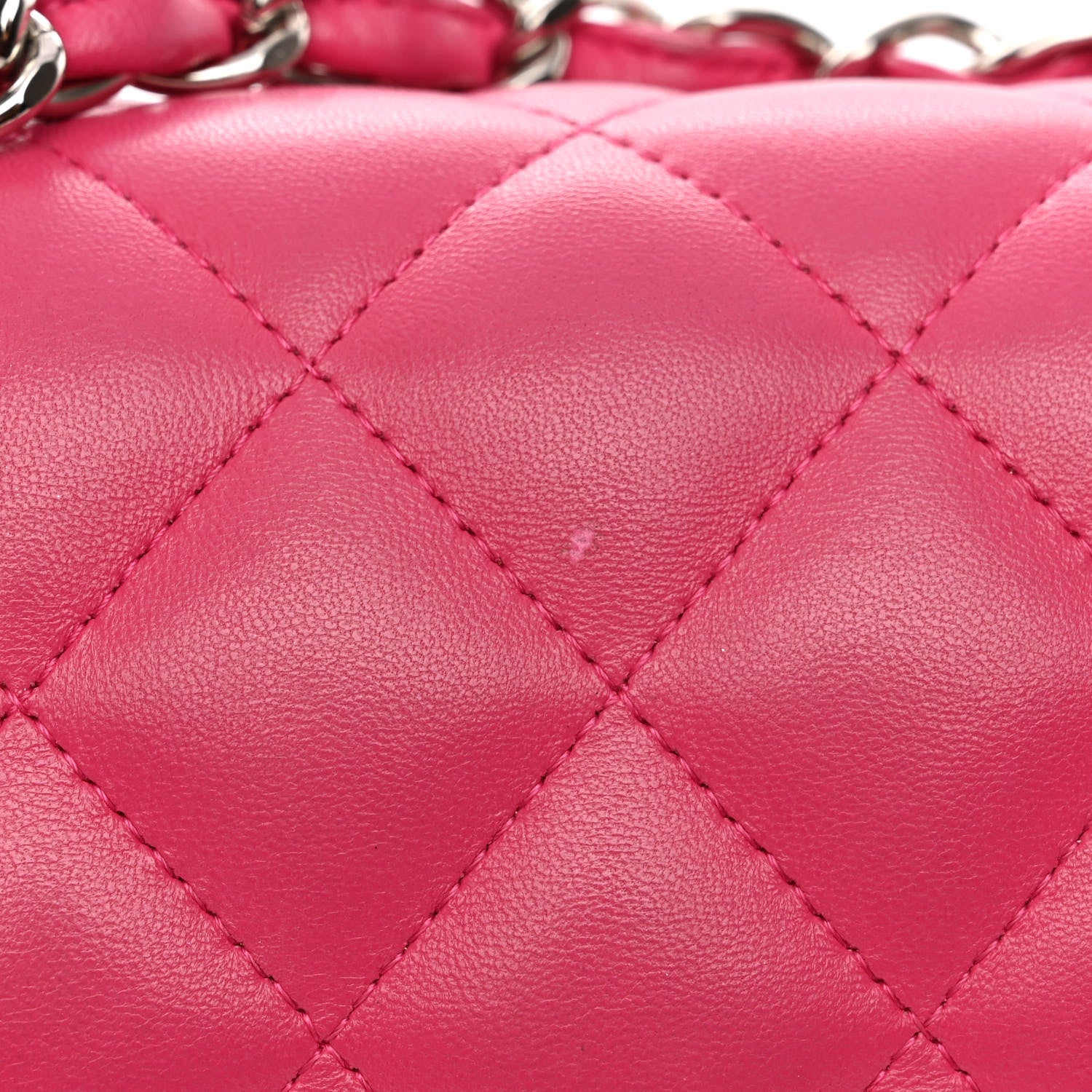 Chanel Lambskin Quilted Jumbo Double Flap Dark Pink 11 of 14