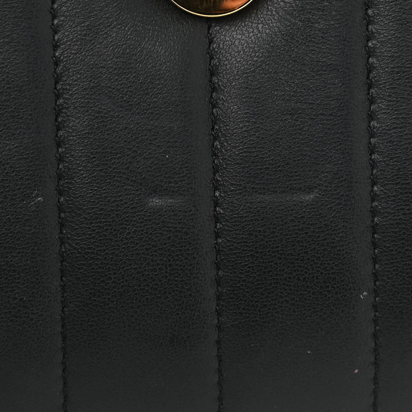 Lambskin Matelasse Monogram Vicky Chain Wallet Black