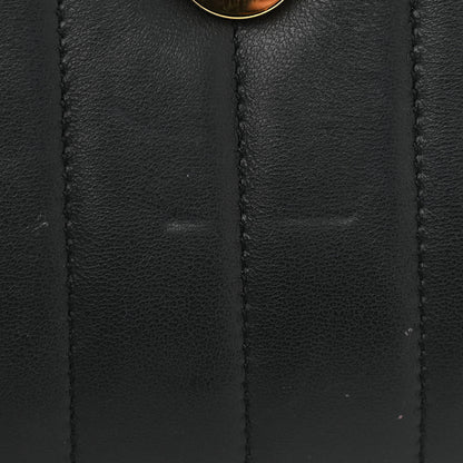 Saint Laurent Lambskin Matelasse Monogram Vicky Chain Wallet Black 12 of 13