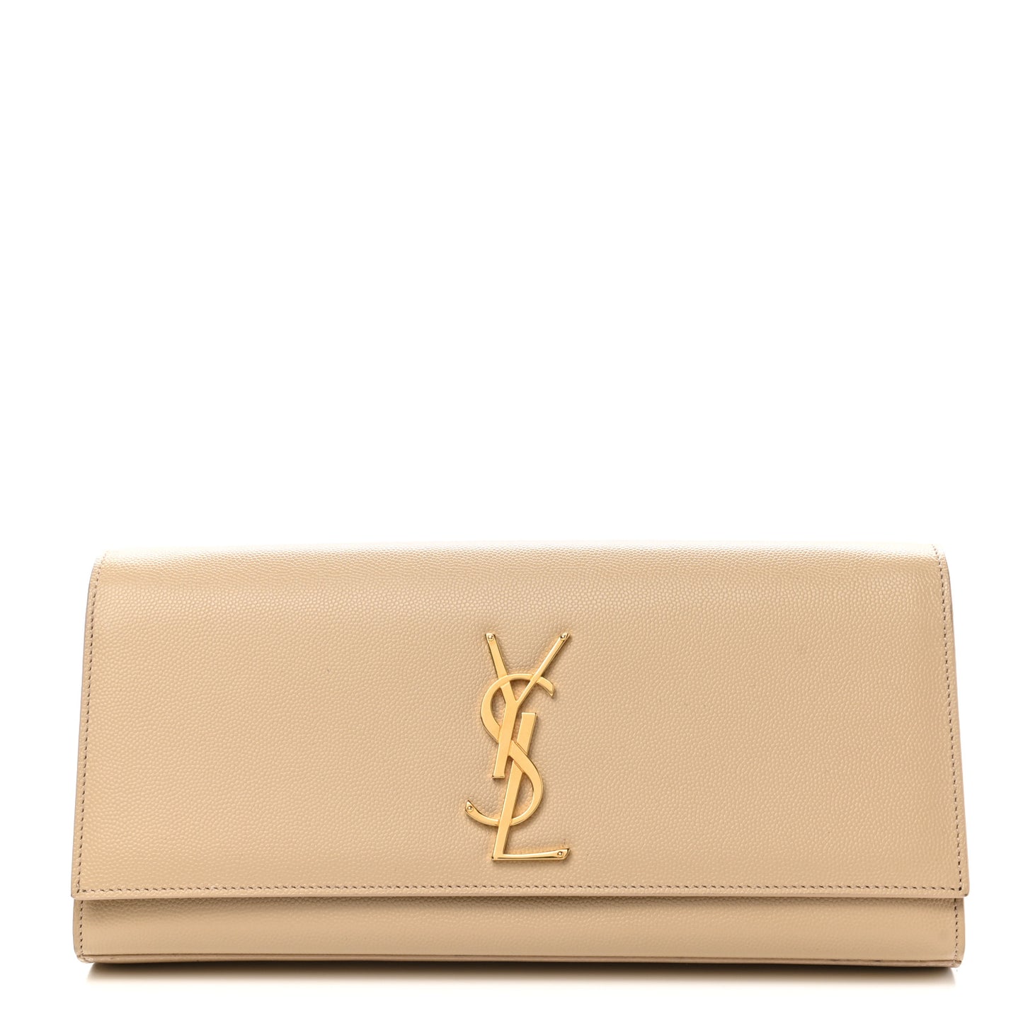 Grain De Poudre Classic Monogram Cassandre Clutch Nude