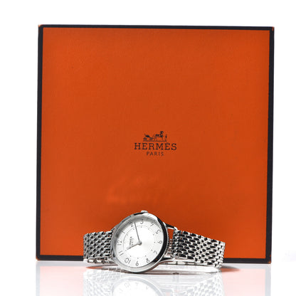 Hermes Stainless Steel 32mm Slim d'Hermes Quartz Watch Silver 6 of 6