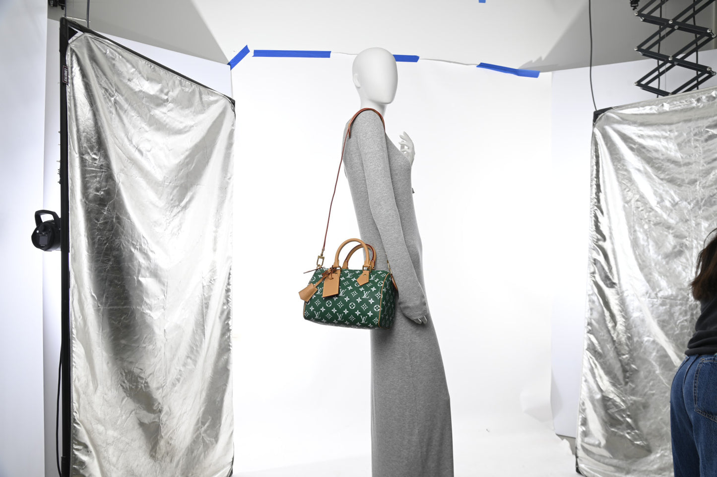Calfskin Monogram Speedy P9 Bandouliere 25 Green