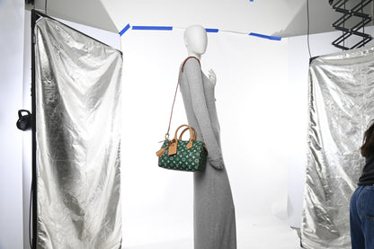 Louis Vuitton Calfskin Monogram Speedy P9 Bandouliere 25 Green 2 of 12
