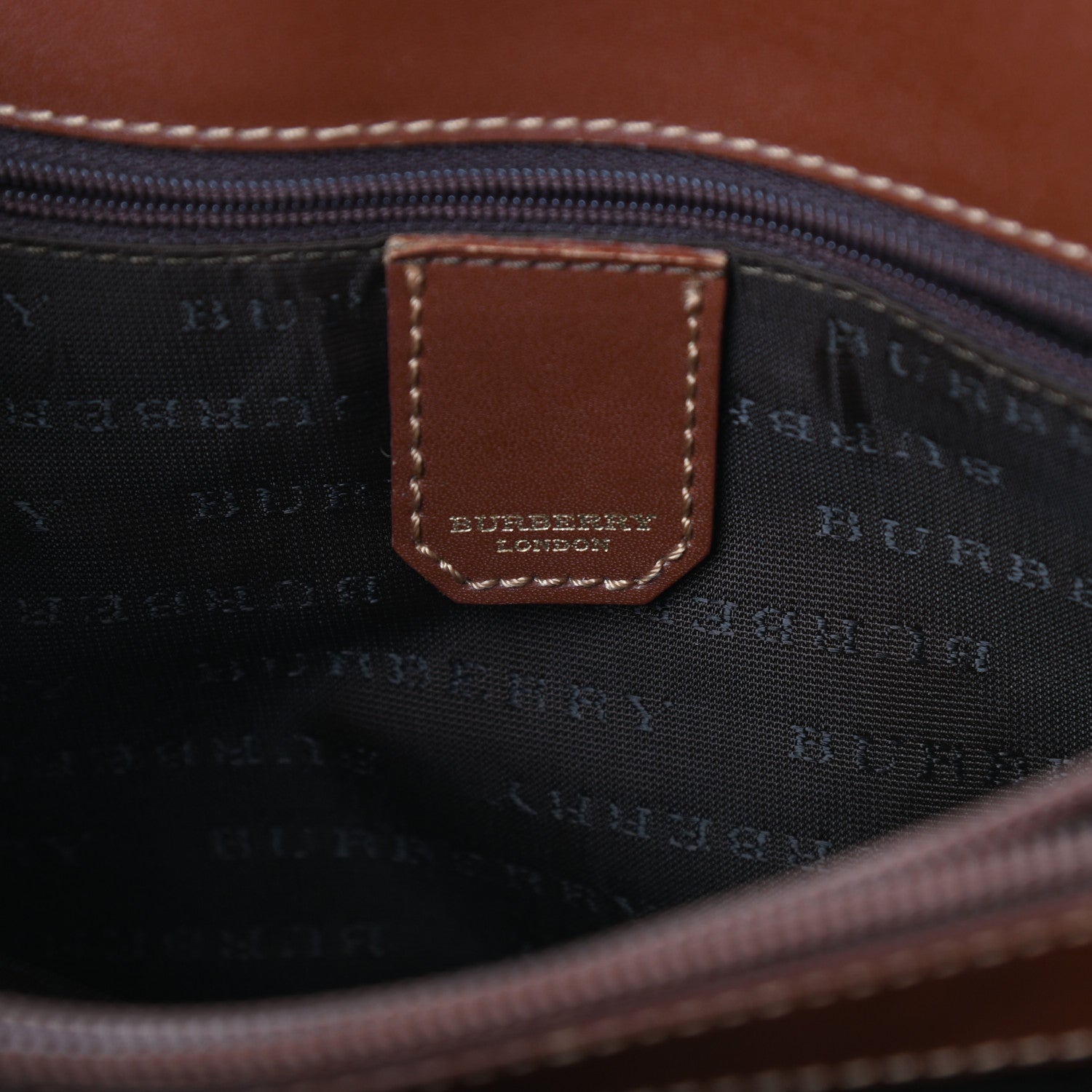 Burberry Haymarket Check Small Tote Brown 7 of 12