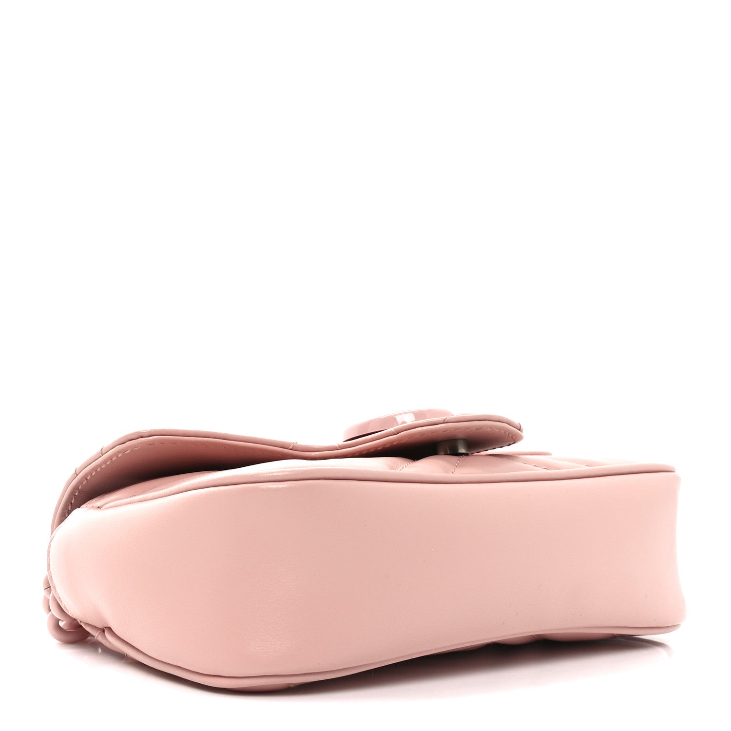 Gucci Calfskin Matelasse Monochrome GG Marmont Chain Belt Bag Perfect Pink 4 of 11