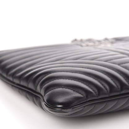 Prada Soft Calfskin Impunture Diagramme Clutch Black 7 of 9