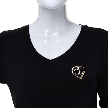 Chanel Metal CC Heart Coco In Love Brooch Gold 2 of 5