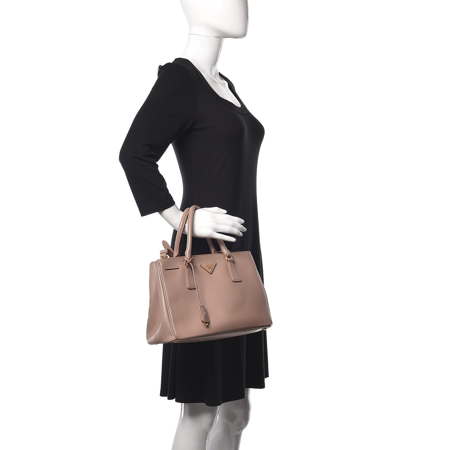Saffiano Small Galleria Double Zip Tote Cammeo
