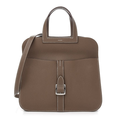 Hermes Taurillon Clemence Halzan 31 GM Etoupe 1 of 11