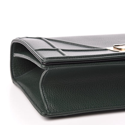 Christian Dior Grained Calfskin Medium Diorama Flap Bag Green 10 of 13