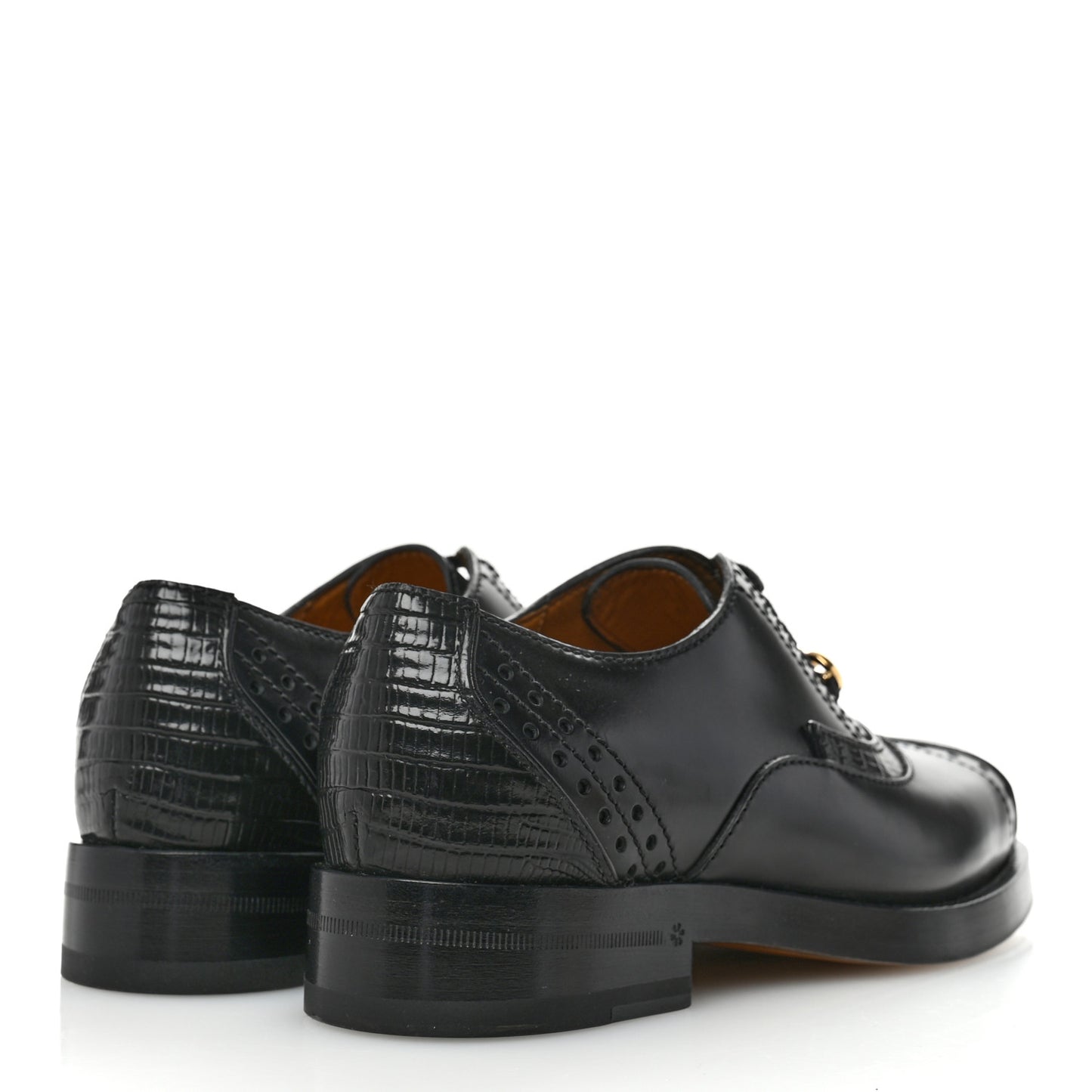 Glossy Calfskin Tejus Womens Lace Up Loafers 35.5 Black