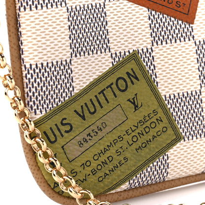 Louis Vuitton Damier Azur Trunks Labels Pochette Milla MM 14 of 15