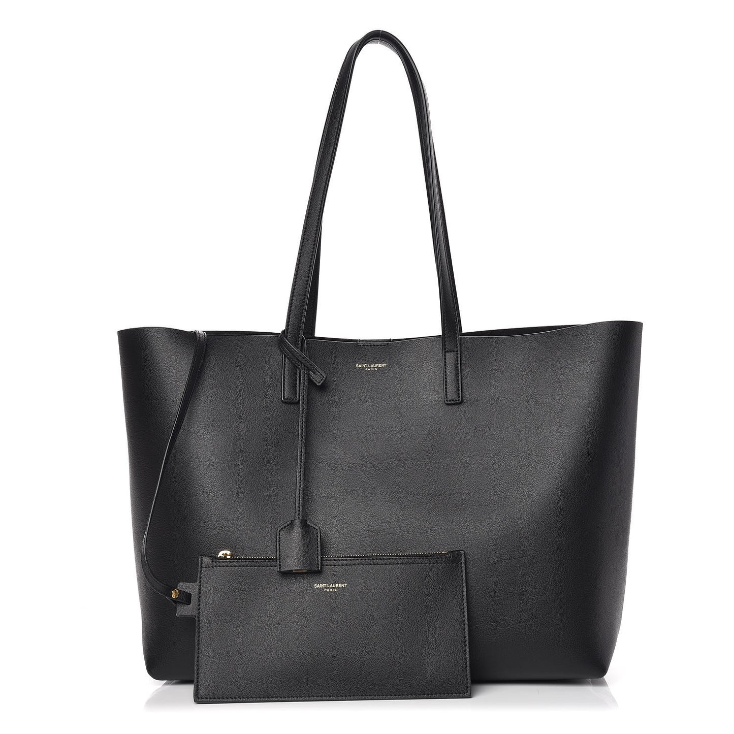 Calfskin Large Shopping Tote Black