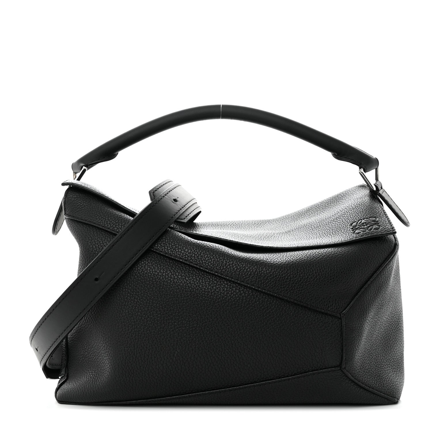 Loewe Calfskin Large Puzzle Edge Bag Black 1 of 14