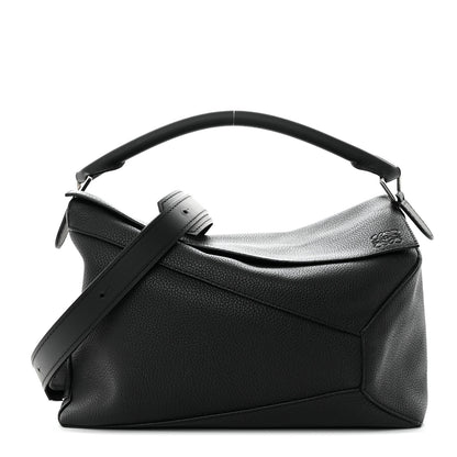 Loewe Calfskin Large Puzzle Edge Bag Black 1 of 14