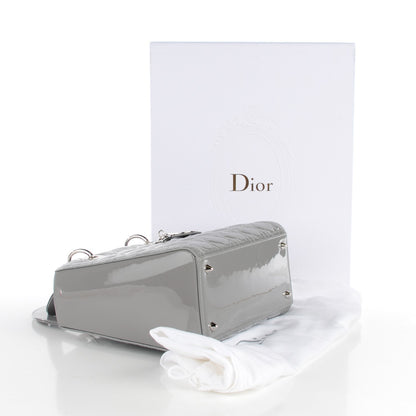 Christian Dior Patent Cannage Medium Lady Dior Grey 4 of 7