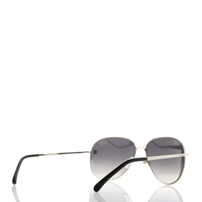 Chanel Aviator CC Sunglasses 4189-T-Q Silver 4 of 8