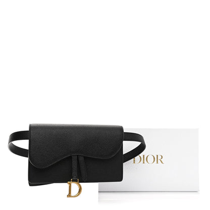 Christian Dior Grained Calfskin Saddle Belt Bag Black 8 of 8