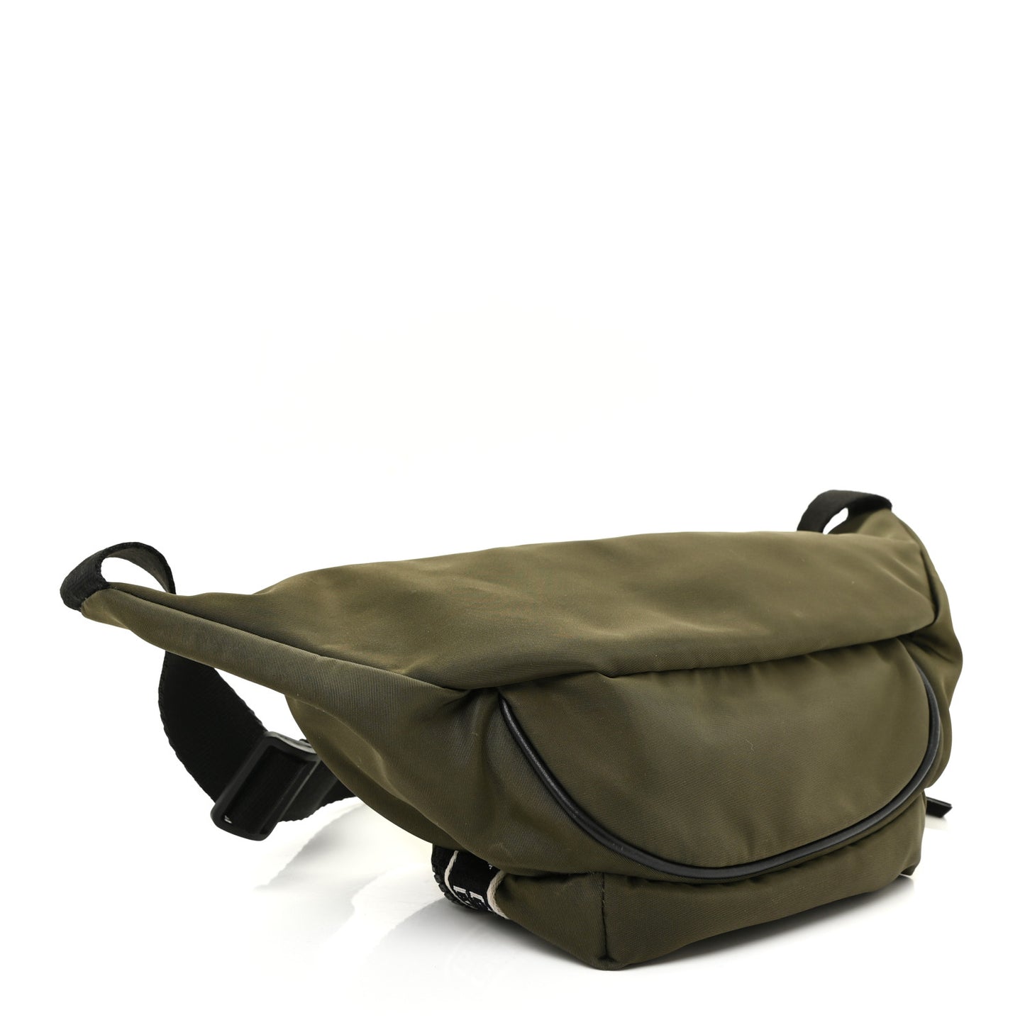Nylon Logo Belt Bag Khaki