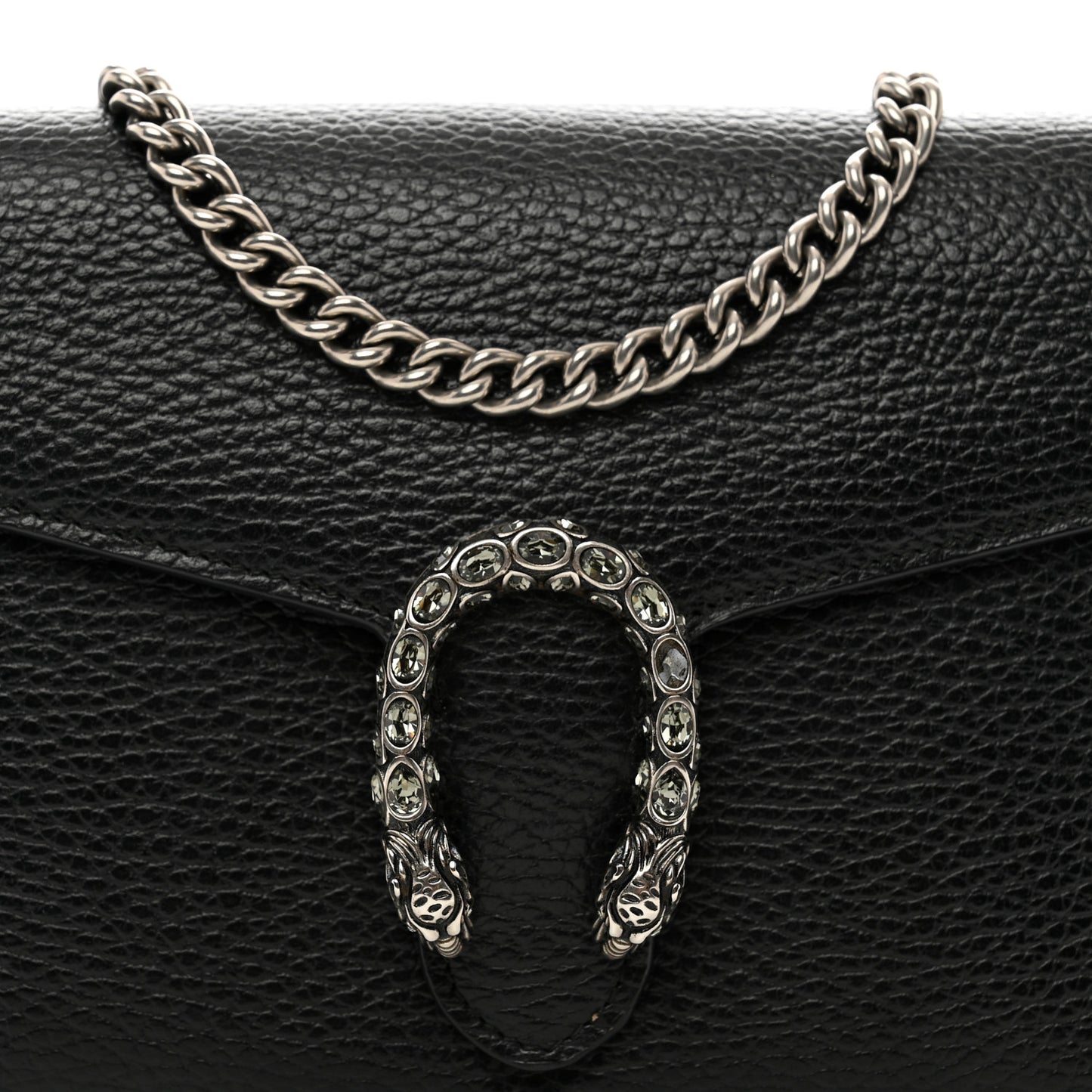 Calfskin Mini Dionysus Chain Wallet Black