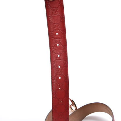 Gucci Guccissima Interlocking G Belt 100 40 Red 7 of 10